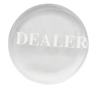 SUPVOX Crystal Professional Poker Dealer Button Transparent Game Dealer Supply for Tournaments and Card Clubs Wear Resistant Engraved Poker Accessory for Large Games
