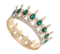 SUPVOX Crystal Rhinestone Leaf Crown Queen Tiara for Women Bride Bridesmaid Hair Accessories for Wedding Costume Birthday Party Pageant