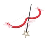 SUPVOX Cupid Costume Bow and Arrow Set, Gold Star Mini Cupid Bow with Heart Arrows, Valentine's Day Cosplay Accessory for Adults and Party Decorations
