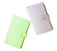 SUPVOX Currency Collection Book 2Pcs Portable Banknote Holder Safe Material Cover and Rounded Edges, Includes Coin and Commemorative Note Sleeves for Collecting