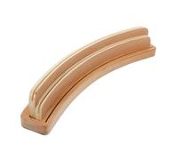 SUPVOX Curved Wooden Card Holder Stand for Playing Cards and Photo Display Wide Rack Organizer with Non Slip Base for Pocket Bridge Pinochle Hand and Foot Games Multi Row Display Stand