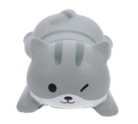 SUPVOX Cute Grey Cat Wrist Rest Mouse Pad with Pu Material, Non-Slip Office Mouse Wrist Support Cushion for Keyboard and Computer Use