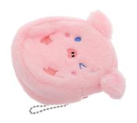 SUPVOX Cute Pig Plush Mini Coin Purse with Zipper, Small Cartoon Wallet for Women, Soft Animal Earphones and Change Storage Pouch Keychain Accessory