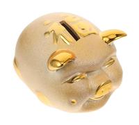 SUPVOX Cute Pig-shaped Ceramic Coin Bank for Large Money Saving Piggy Bank with Rubber Stopper Nursery Decor for Boys and Financial Habit Teaching