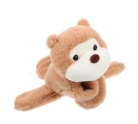 SUPVOX Cute Plush Monkey Animal Slap Bracelet Soft Cartoon Wrist Band for Party Halloween Prize Comfortable Design Fun Animal