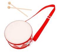 SUPVOX Cute Portable Wooden Snare Drum for Adjustable Strap Lightweight Percussion Instrument Small Handheld Drum to Rhythm and Hand Eye Coordination for Music Learning and Play