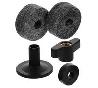 SUPVOX Cymbal Mounting Bracket Set for Drum Kits, Plastic Cymbal Stand Sleeves Felt Pads and Wing Nut Hardware, Percussion Accessories for Drum Set Maintenance
