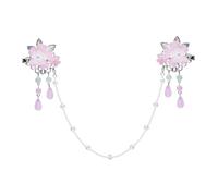 SUPVOX Dangle Tassel Hairpin Flower Hair Clip for Comfortable Non Pulling Hair Accessory Elegant Forehead Chain Design for Parties Weddings Cosplay Daily Use