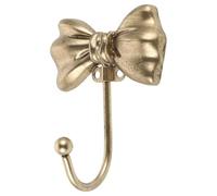 SUPVOX Decorative Bow Wall Hook Metal Coat Hanger with French Bowknot Design Gold Finish 4.1x3.4x1.6 Inch for Bedroom Bathroom Laundry Towels Jackets Storage Organizer