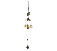SUPVOX Decorative Copper Elephant Wind Chime Hanging Ornament for Home and Garden Unique Metal Wall Ornament Creative Feng Shui Lucky Bell for Patio Door Window and Outdoor Decoration