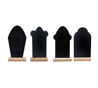 SUPVOX Desktop Blackboards Set Convenient to Write with Regular Chalks 4pcs European Style Reusable Message Board Signs Made of Synthetic Material Decorations for Home and Office