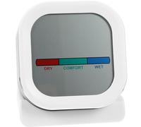 SUPVOX Digital Hygrometer for Home Accurate Indoor Temperature Humidity Gauge with LCD Display Calendar Clock Lightweight Abs Aluminum Alloy Design