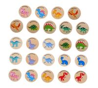 SUPVOX Dinosaur Cognition Matching Game for Toddlers 24pcs Wooden Memory Toy for Boys and Girls Concentration Training Educational Dinosaur Toys for Kindergarten Learning