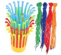 SUPVOX DIY Basket Weaving Kit with 12 Handwoven Baskets and 70 Ropes for Kids, Educational Craft Supplies for Early Development and Festival Theme Candy Holder Craft Set