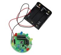SUPVOX DIY Electric Circuit Kit with LED Draw Wheel Random LED Outputs Soldering Practice for Science Experiments and Electronic Games Complete Educational Assembly Components
