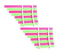 SUPVOX DIY Homemade Panpipe Musical Instrument Toy 2 Sets, Student Science Experiment Education Kit, Traditional Colorful Pan Flute for Learning and Music Practice