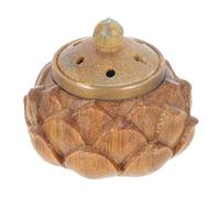 SUPVOX DIY Keyring Sachet Pendant Engraved Wood Carved Sachet Box Aromatherapy Box Diffuser Pendant for Jewellery Making Supplies
