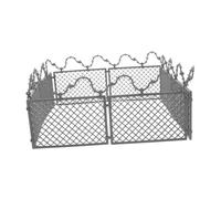 SUPVOX DIY Miniature Fence for Plastic Military and Farm Scene Layout Decor with Snap-together Barbed Wire Panels for War Prison and Barn Dioramas