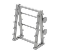 SUPVOX DIY Miniature Fitness Equipment Model Dollhouse Gym Accessories for Men 1:12 Scale Simulation Barbell Rack Funny Desk Decor for Office and Home