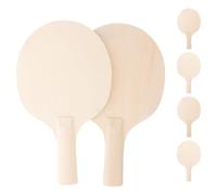 SUPVOX Diy Table Tennis Paddle Blanks Unfinished Wooden Rackets with Grip for Sport Games Training and Signature Memorabilia Lightweight Versatile 10 Inch