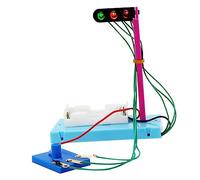 SUPVOX DIY Traffic Light Model Educational Science Experiment Kit for Hands Traffic Signal Building Material Without Battery Creative Activity Random Color