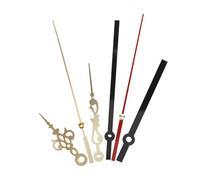 SUPVOX DIY Wall Clock Hands Set Metal Hollow Luminous Hour and Minute Needles for Beginners Wall Clocks Repair and Handmade Projects, Black and Gold Bundle