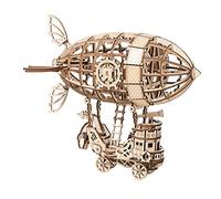 SUPVOX DIY Wooden Airship Model Kit Puzzle Handmade Craft Polished Smooth Safe Wood Desktop Decoration Educational Adults