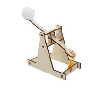 SUPVOX DIY Wooden Catapult Kit for Educational Stem Building for Hands Engineering and Projectile Motion Learning Multiplayer Fun Historical Ancient Siege Model
