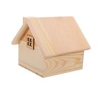 SUPVOX DIY Wooden House Piggy Bank for Unfinished Pine Money Box with Paint Your Own Design Fun Coin Saving Jar and Decorative Craft Container