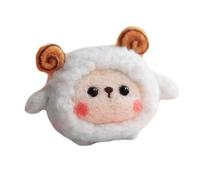 SUPVOX DIY Wool Felt Sheep Kit for Beginners Handmade Needle Felting Craft with Safe Wool Materials Fun Family Activity for Adults Unfinished Doll Ornament Project