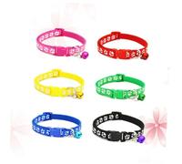 SUPVOX Djustable Pet Collar Bells 6 Styles Cat Dog Collar Set of 6 for Small to Medium Dogs