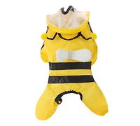 SUPVOX Dog Bee Shaped Raincoat Lightweight Slicker for Small to Medium Pets Durable Cloth Material High Collar Design Easy to Fold for Travel and Outdoor Use