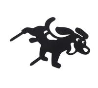 SUPVOX Dog Garden Stake Acrylic Lawn Ornament Black Pointed Tip | Easy to Use Backyard Decoration, Dog-Shaped Outdoor Accessory for Garden Landscapes and Lawn Display