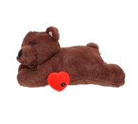 SUPVOX Dog Heartbeat Plush Bear, Calming Puppy Stuffed Animal with Heartbeat, Anxiety Relief Comfort Cuddler for Puppies and Small Dogs, Soft Plush Sleep Aid