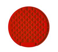 SUPVOX Dog Slow Eating Mat Silicone Pet Feeding Cushion Round Cross Style Red Design for Outdoor Use Easy to Clean and Convenient Reduces Boredom for Dogs