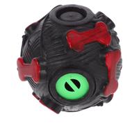 SUPVOX Dog Treat Dispensing Ball Latex for Small and Medium Dogs | Chewable Interactive Design, Mental Stimulation Play, Sleek Modern Black Finish, Squeaky Sound Feature