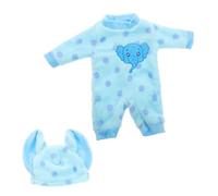 SUPVOX Doll Pajamas Set Cute Reusable Two Piece Blue Elephant Polka Dot Onesie Decorative Doll Clothes for Easy Outfit Changes and Daily Use