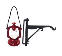 SUPVOX Dollhouse Accessories, Vintage Oil Lamp with Hanging Bracket, Decorative Street Light, Model Accessories for Realistic Living Scenes
