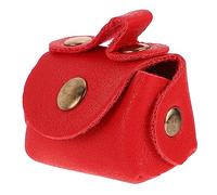SUPVOX Dollhouse Mini Leather Handbag Small Purse Girl Girl Stuff for Dollhouse Wallet Bag Dollhouse Bags Mini House Bag Pocketbook Red