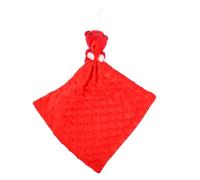 SUPVOX Dots Security Blanket for Soft Plush Soothing Comforter with Animal Doll Sleep Aid Cozy Red Bear Safe for Newborns and Boy Girl