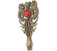 SUPVOX Double Dragon Antique Bronze Metal Wax Seal Stamp Handle Replacement Part for DIY Letter Sealing, Envelope Stamp Handle Tool Compatible with Wax Seal Kits