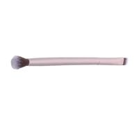 SUPVOX Double Ended Eyebrow and Eyeshadow Brush with Premium Fiber Bristles Shallow Matted Gold Handle Professional Makeup Tool for Blending Foundation Concealer and Eye Makeup