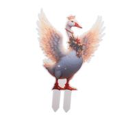 SUPVOX Double-sided Christmas Duck Stakes Festive Outdoor Garden Decor for Lawn Patio Driveway Winter Holiday Animal Sculpture Sign Easy Installation Xmas Porch Decoration