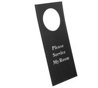 SUPVOX Double-sided Pu Leather Door Hanger Sign “please Do Not Disturb Please Service” for Hotel Rooms, Reversible Hanging Door Sign for Bedroom Privacy and Cleaning Notice