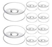 SUPVOX Double-Sided Suction Cups - 10pcs 30mm Clear Silicone Sucker Pads for Glass/Mirror/Wall/Table (1. 18") - Multi-Purpose Hanging Hooks & Spacers for Bathroom/Kitchen/Office Organization