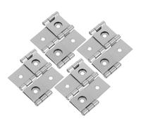 SUPVOX Double Swing Door Hinges with High Stability and Dual-Action Function Iron Material 4pcs Silver Finish for Furniture and Screens Suitable for Garden Gates and Folding Doors
