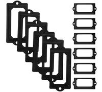 SUPVOX Drawer Tag Label Holder 12Pcs 70Mm X 20Mm Metal Frame with Easy Assembly for Office and Kitchen Drawer Organisers