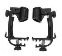 SUPVOX Drum Microphone Clips Drum Mic Clamps Adjustable Metal and Plastic 2pcs with Shockproof Design for Holding Handheld Microphones on Set