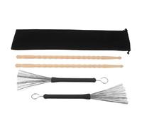 SUPVOX Drum Set Accessories Bamboo Rods Wave Pattern Drum Sticks Storage Bag for Jazz Percussion Beginners