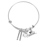 SUPVOX Drummer'S Keepsake Drum Bracelets Musical Charm Bracelet for Musicians Stainless Steel Adjustable Wristband with Sleek Design Gift for Music Events and Daily Life